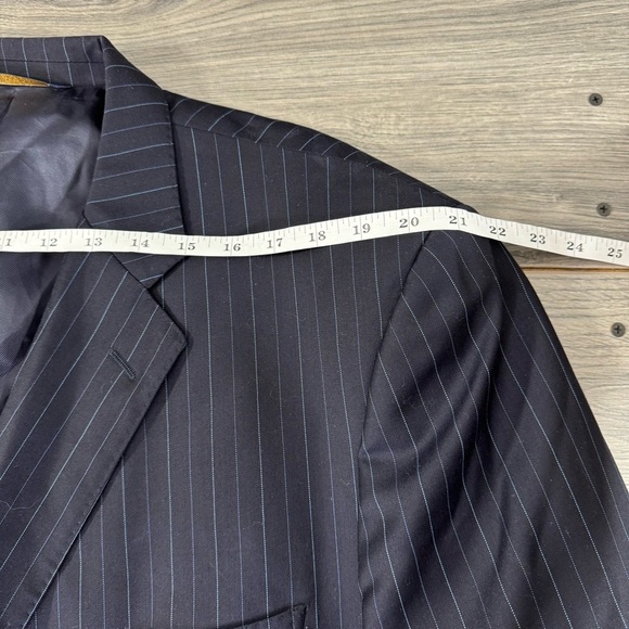 Brooks Brothers Regent Pinstripe Navy Sports Coat Blazer Mens size 54 Reg - Picture 11 of 13